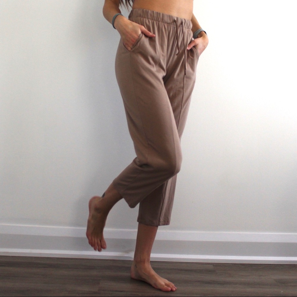Aritzia The Group by Babaton Tan Lounge Ankle Pant